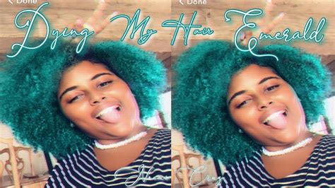 Liquids and gels do it well. DYING MY HAIR EMERALD GREEN 🤭💚| DYING NATURAL HAIR 💆🏽‍♀️ ...