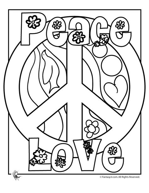 The book has 50 illustrations, inspired by hippie folk art and infused with peace, love and happiness! Hippie Coloring Pages | Bakea / peace bb