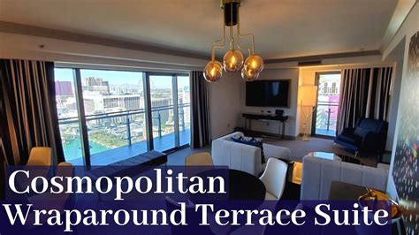 Oversized private terrace with a spectacular view of the las vegas strip. Cosmopolitan Las Vegas - Wraparound Terrace Suite ...