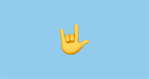 Amazing digital art illustration of i love you hand gesture with vibrant colors including blue and blush. 🤟 Love-You Gesture Emoji on Apple iOS 11.2