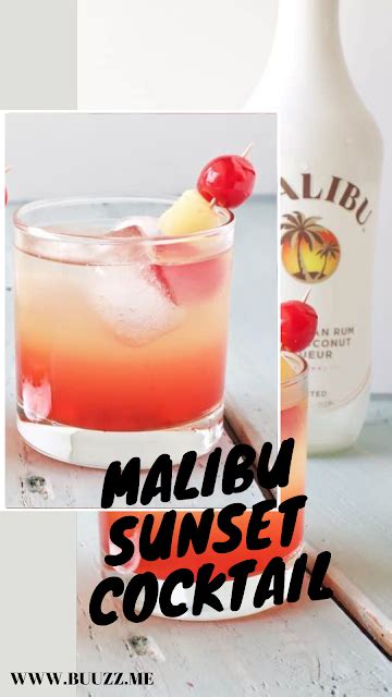 Lambada 2 cl blue curacao 2 cl malibu 1 cl peach brandy.» MALIBU SUNSET COCKTAIL | Malibu rezepte, Malibu rum ...