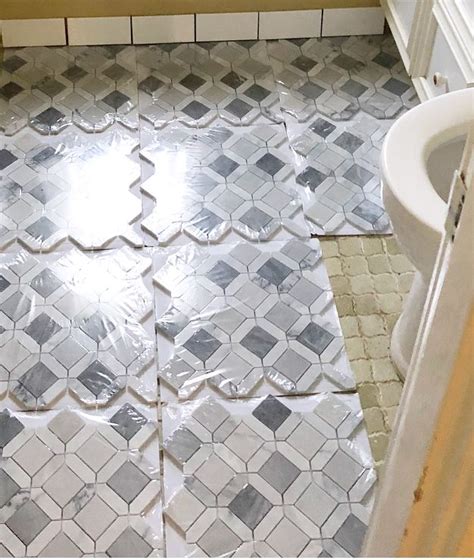 Available in a variety of shapes and colors, mosaic tile fits into any design. American Olean Genuine Stone White And Gray Mosaic Marble ...