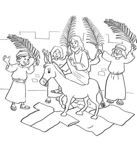 Hosanna palm sunday coloring pages. Palm Sunday Coloring Pages | Sunday school coloring pages ...