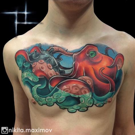 New school tattoos by Nikita Maximov | Tattoos, Gorgeous tattoos, Octopus tattoos