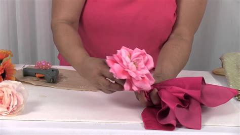 Press as much liquid out of the ribbon as possible and give it a quick rinse of clean water. How To Make Napkin Rings with Silk flowers and Wired ...