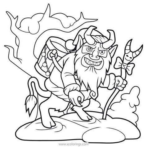 Krampus coloring pages goat demon. Krampus Coloring Pages Punish Misbehaved Children ...