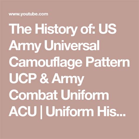 The universal camouflage pattern (ucp), also referred to as acupat (army combat uniform pattern) or digital camouflage (digicam), is currently used by the us army. The History of: US Army Universal Camouflage Pattern UCP ...