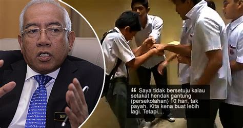 Jadi, kes ini perlu diambil berat supaya tidak berleluasa. Buang pelajar sekolah yang terlibat dalam kes buli - Menteri