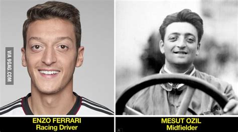 Experts say it is a resurrection. Enzo Ferrari died in 1988,Mesut Ozil was born in 1988. - 9GAG