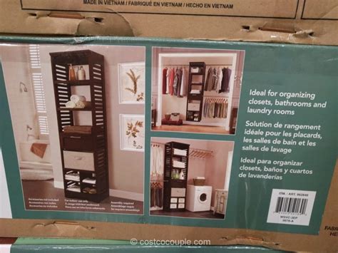 Keep your closet neat and organized with a closet organizer. Whalen Closet Organizer