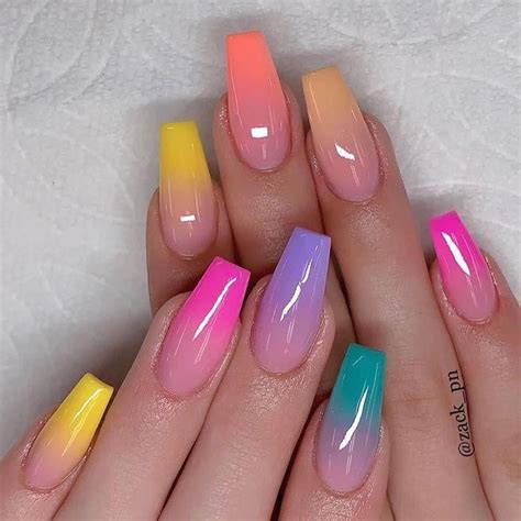 Uñas acrilicas de colores neon. IDEAS PARA UÑAS BONITAS | Uñas de gel bonitas, Uñas ...