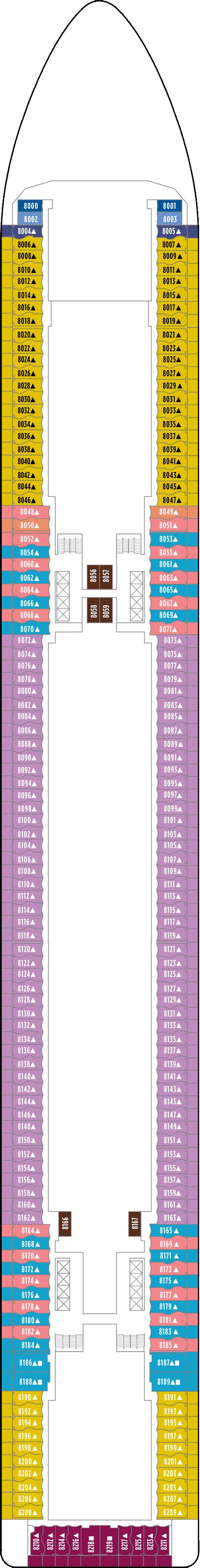 There are 19 passenger decks, 9 with cabins. Deck Plan (With images) | Deck plans, Norwegian cruise ...