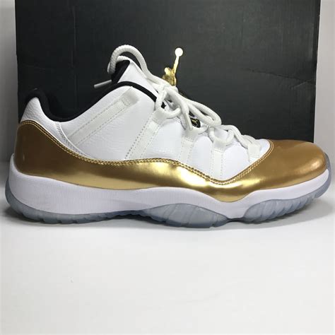 The air jordan 11 low 'closing ceremony' celebrates the end of the 2016 olympic games which takes place on august. Nike Air Jordan 11 XI Retro Low Closing Ceremony Gold Size ...