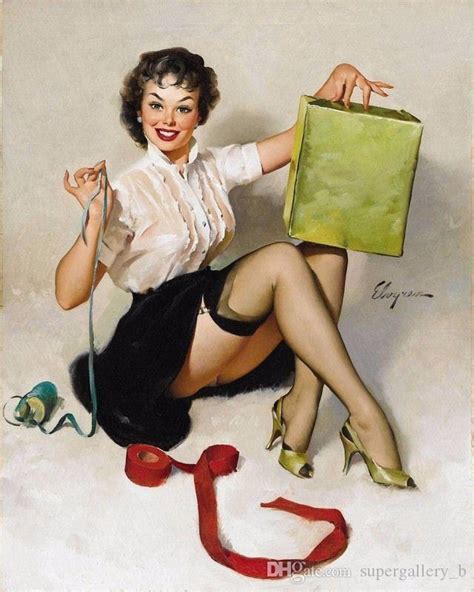 Maybe you would like to learn more about one of these? Acheter VINTAGE PINUP GIRL Gil ELVGREN, Peinture À L'huile ...