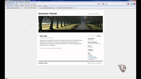 Homepage Tutorial Wordpress Teil 2 - Installieren , Themes ...