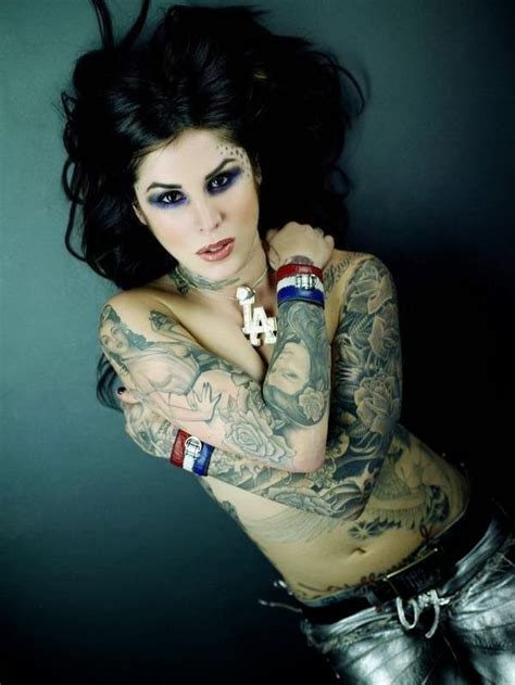 She won the guinness world record for successfully making the most tattoos for 24 hours. Baby Blue: KAT VON D