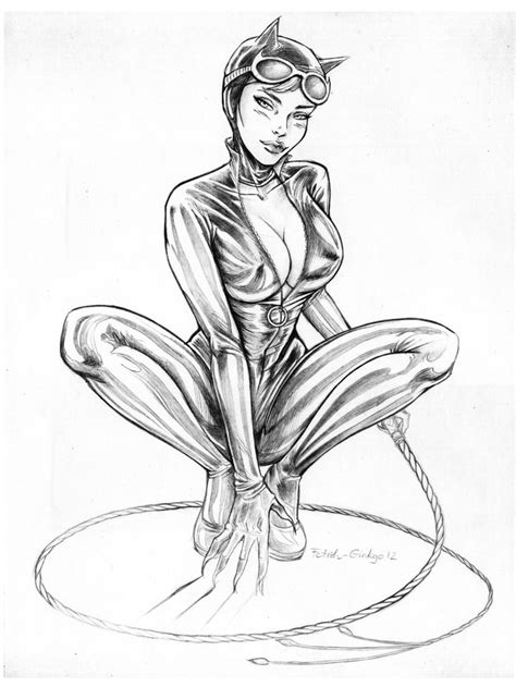 At the bottom you can find online coloring pages for girls: Pics For > Original Catwoman Drawing | catwoman ...