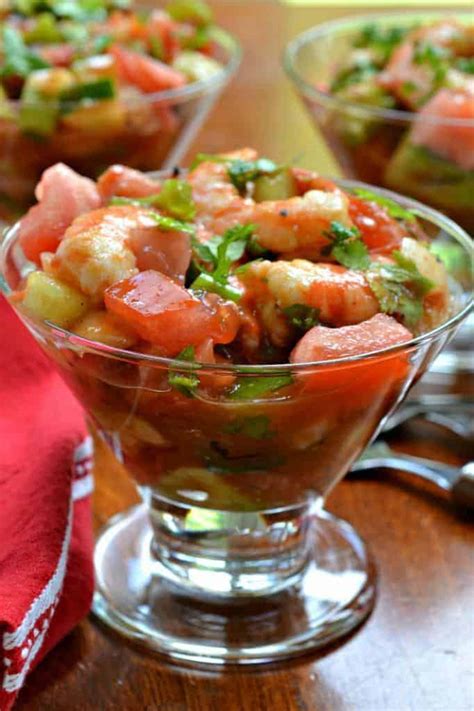 Hang the shrimp over the side of the container with the tail side facing out. Shrimp Cocktail Shrimp Appetizers Cold / Easy Shrimp ...