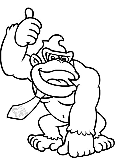 Small but dependable, diddy kong has been donkey kong's companion for many an adventure. Donkey Kong Coloring Pages | Educative Printable