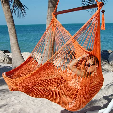 Sometimes, playing in a hammock swing chair will provide you a pleasant feeling when you are in stress or pain. Corona-Rope-Hammock-Chair-Swing - Hanging Chairs