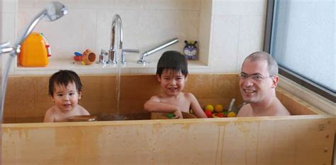 This makes japanese soaking tubs ideal for smaller spaces. enjoying the ofuro with the kids ^^ | Japanese soaking ...