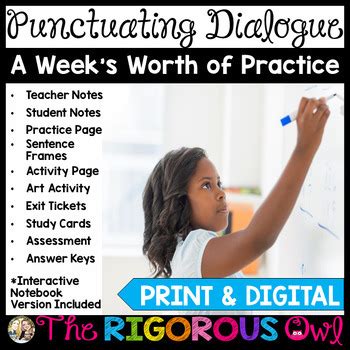 A new paragraph when the speaker changes. Quotation Marks Punctuating Dialogue Lesson & Practice | Print & Digital!
