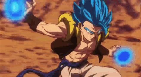 Broly , broly first shows signs of this state against daigen, with his eyes briefly flashing yellow when strangling the combatant. Gogeta Dragon Ball Super GIF - Gogeta DragonBallSuper ...