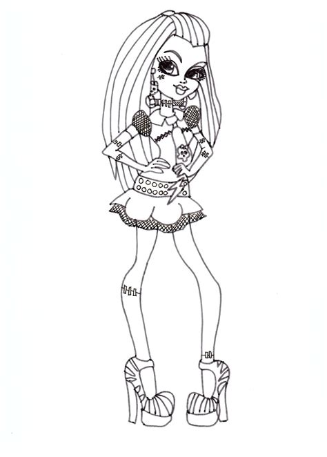 She is a renowned pop star and a teen idol, who has many fans at school. Free Printable Monster High Coloring Pages: Frankie Free ...