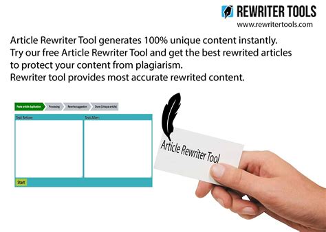 Being a writer is not easy; Article Rewriter Tool generates 100% unique content ...