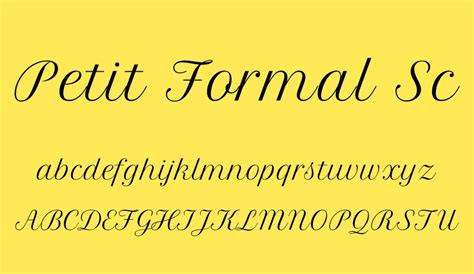 A petit formal script specifically tailored to be used on the web, that can resist being set as small as 13px. Petit Formal Script Font font - Petit Formal Script Font ...