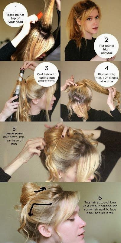 A look for short hair is not the same as for long hair. QUICK & EASY 2 MINUTE Messy Bun Tutorial For Curly Hair ...