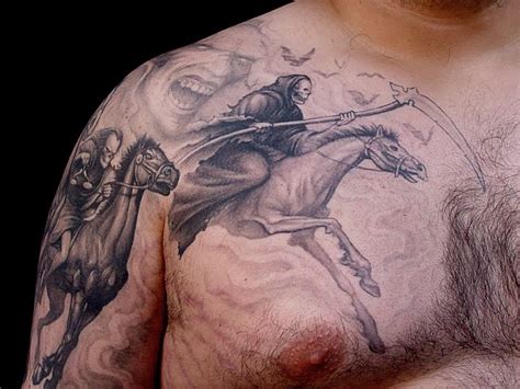 A raw and powerful image. Tattoos By Scott Trerrotola: Four Horsemen