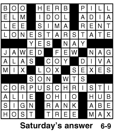 Crossword clues for the word: Puzzles and puzzle answers | Local News | heraldbanner.com