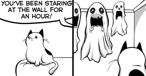 Cat stands up and stares into space. My Wife Insisted That I Put These Comics On The Internet ...