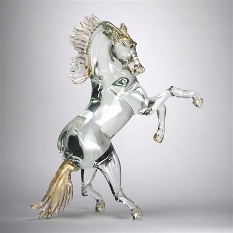 Maybe you would like to learn more about one of these? Murano Glass Clear and Gold Horse in 2020 | Murano glass ...