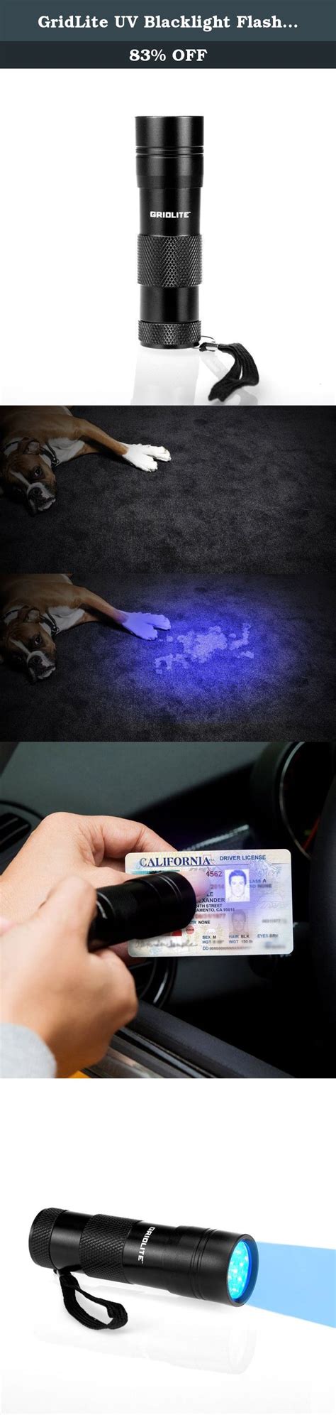 This uv blacklight flashlight delivers uv spectrum light for leak detection and pest control. GridLite UV Blacklight Flashlight - Pet Urine Detector ...