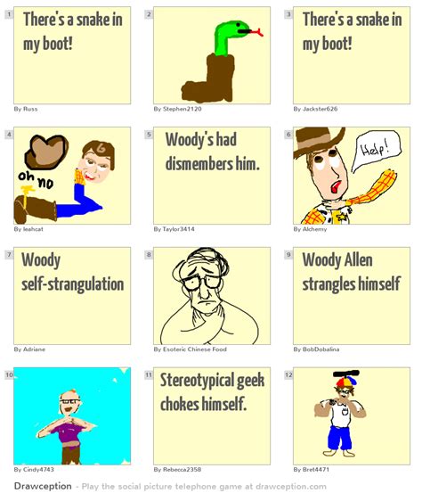 Check spelling or type a new query. There's a snake in my boot! - Drawception