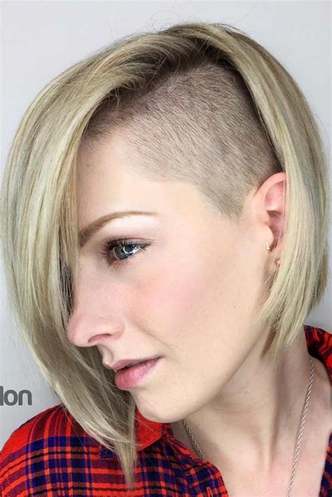 Hair that is shaved or buzzed on the sides leaving a strip of hair in the middle. 30 Cute & Rebellious Half Shaved Head Hairstyles For ...