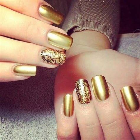 Kits de uñas acrílicas completo. Unas Decoradas Color Dorado 5 | Uñas color dorado, Uñas ...