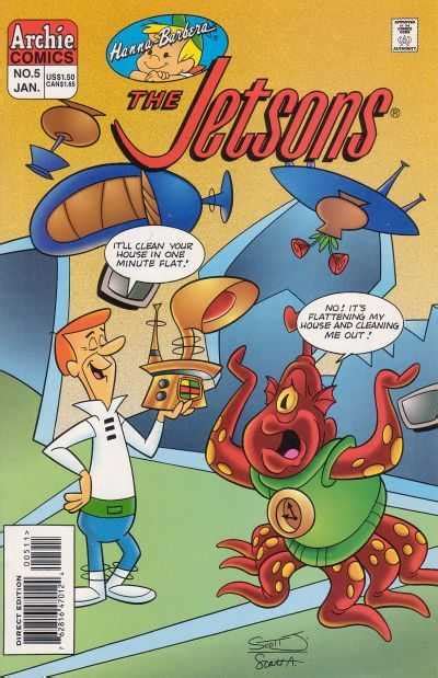 It was based around one family, the jetsons. Jetsons #5 - The Firing of George Jetson! (Issue)