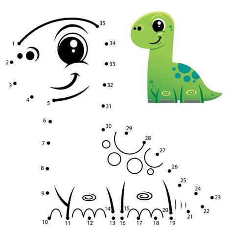 How to get a dot number in los angeles? Kids Game Dot To Dot Dinosaur in 2020 | Numbers for kids ...