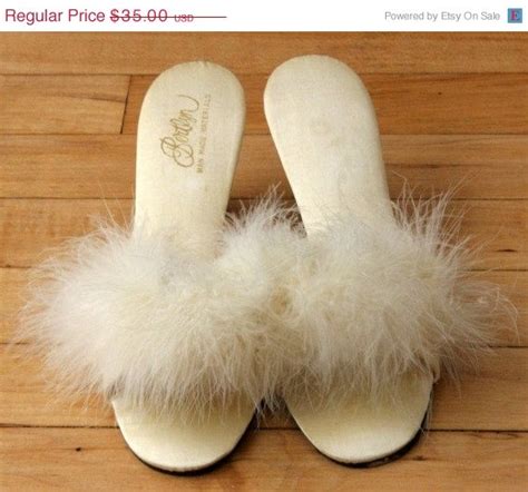 Sparkling grey/white bedroom slipper on mercari. Vintage Sexy Fuzzy Yellow Peep Toe Bertlyn Bedroom ...