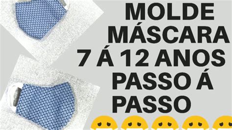 COMO FAZER O MOLDE DA MÁSCARA DE TECIDO PARA 7 Á 12 ANOS ...