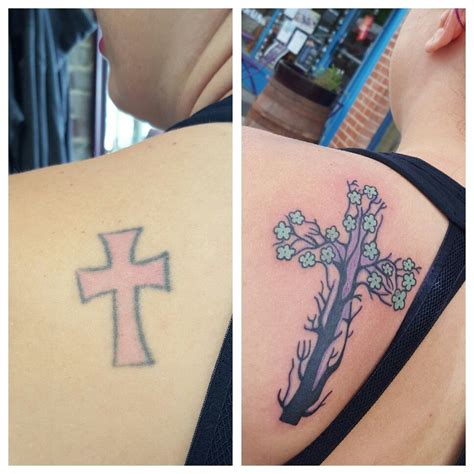 But sometimes, due to an initial poor impulse or inadequate application, what should be a permanent expression of your internal aesthetics may begin to feel like a regret. Cross cover up tattoo | Cover up tattoo, Tattoos, Up tattoos