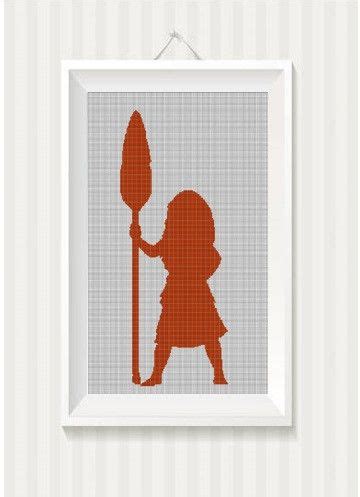 Share your software created cross stitch patterns! moana cross stitch pattern. Moana silhouette cross stitch pattern in pdf