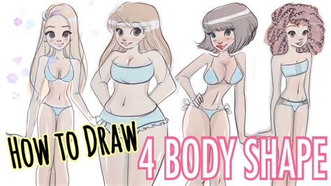 Anime, manga girl, reference, drawing base. HOW TO DRAW // 4 DIFFERENT BODY SHAPES!! 😳 🏽 - YouTube