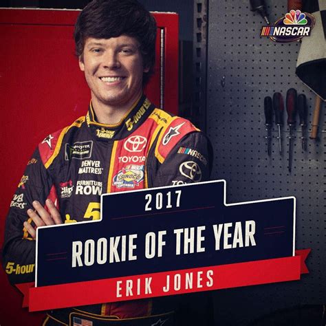 With nine of them in the xfinity martin truex jr. Congrats to the 2017 @NASCAR Rookie Of The Year: @erik ...