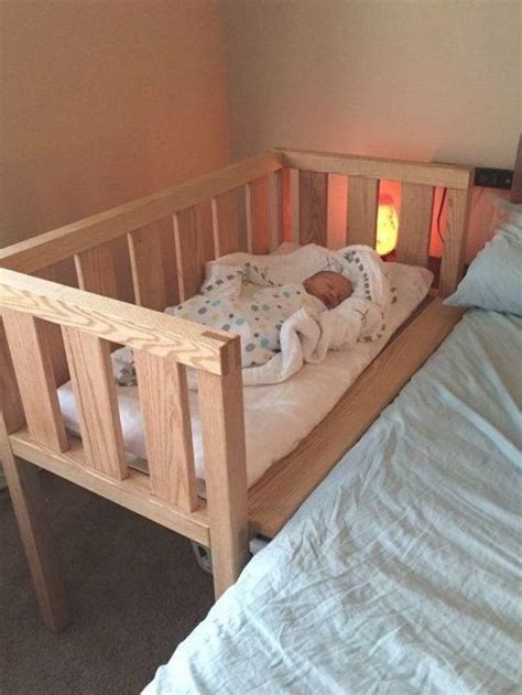 In my spare time i like to engineer furniture for the weekend diy'er like myself. Solid Oak Sidecar Cosleeper in 2020 | Baby crib diy, Baby ...