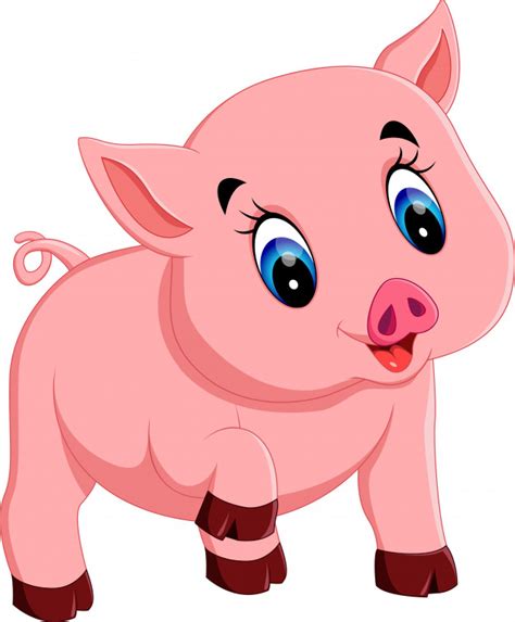 See more ideas about kawaii, cute drawings, kawaii drawings. Illustration of cute baby pig cartoon Vector | Premium ...