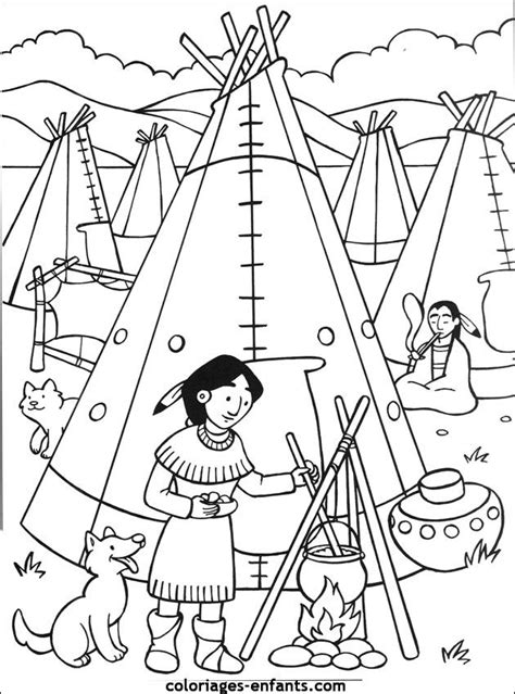 You can use our amazing online tool to color and edit the following tent coloring pages. Les Coloriages d'indiens à imprimer | Coloriage indien ...